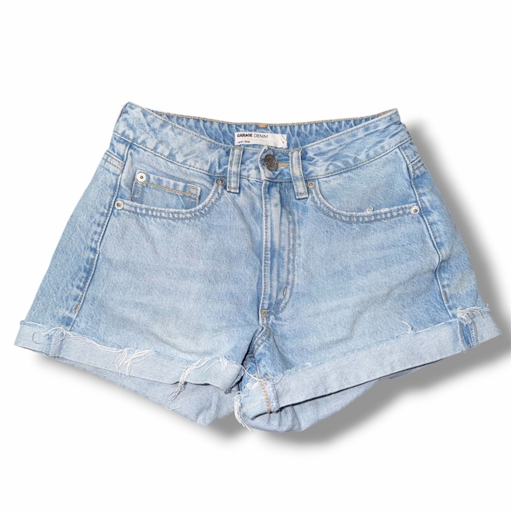 Garage Denim ‘ Mom ‘ high waisted rolled hem shorts